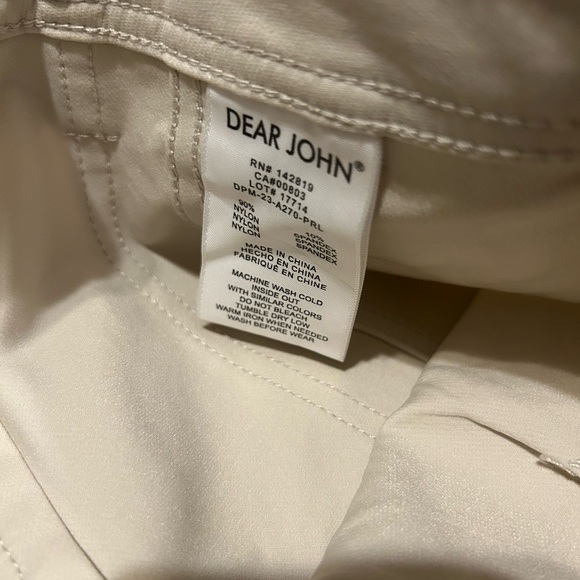 Dear John Cream Cargo Crop Pants with Tie Waist - Picture 8 of 14
